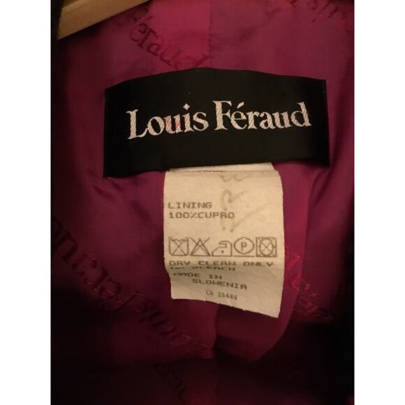 Vintage 1990s Louis Feraud Black purple wool Blazer - Picture 2 of 9